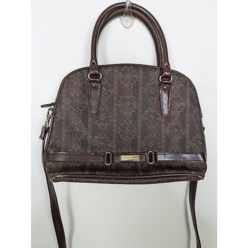 Liz Claiborne Vintage Faux Leather Purse Patterned 12x9 Hand Bag Crossbody